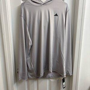 Adidas Men's Light Gray Hoodie
